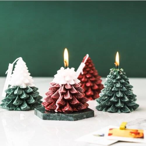 Soy Wax Christmas Trees Smokeless Scented Candles Aromatherapy Fragrance Wedding Gift Stress Relief Candle Home Decoration