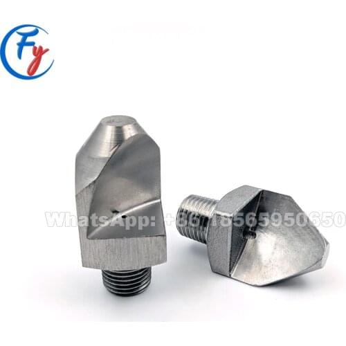 Ss 304 high impact washing deflected flat fan nozzle, narrow-angle flat fan spray nozzle, high pressure flushing nozzle