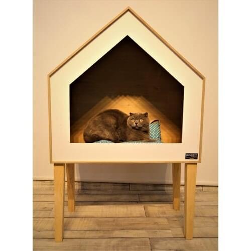 Navy blue Advertising Shop Mdf 50 X60X45 High Cat House Walnut