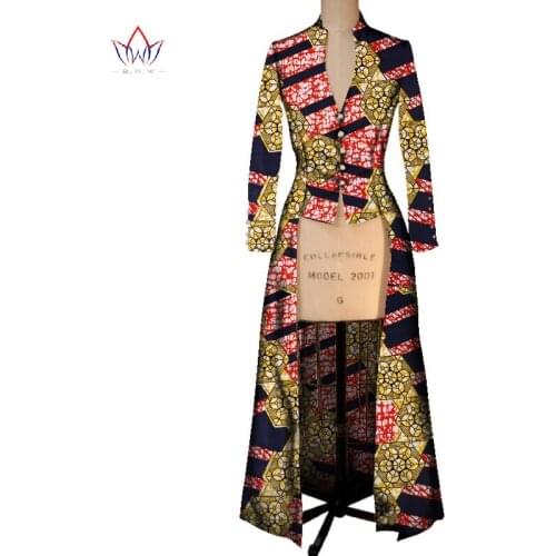 Stock Size Low Price New African Coat for Women Trench Women Maxi Outwear Trench Coat WY2405