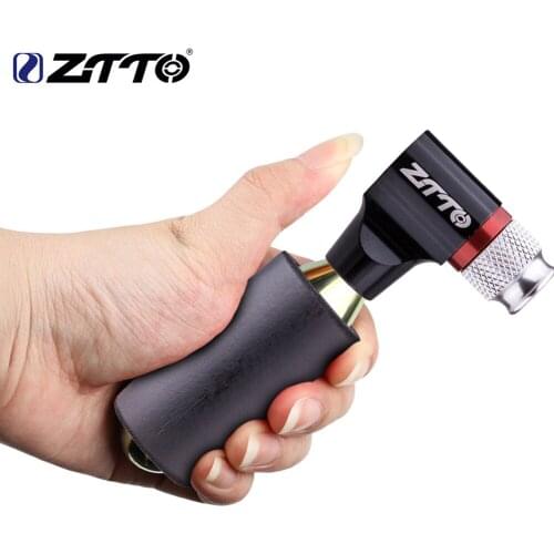 Bicycle CO2 Inflator Mountain Road Bike Tire Pump + Insulated Sleeve for Presta Valve No CO2 Cartridges Included