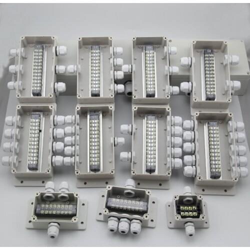 High quality TB terminal blocks with ABS Waterproof junction box, Multi-function electrical Splitter box, TB1508 TB-1512