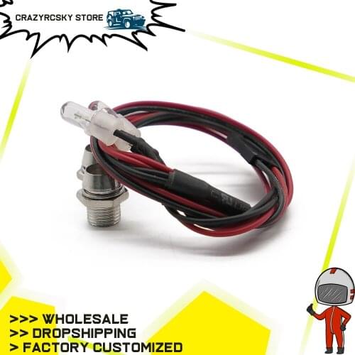 RCAWD Tail Light With Mount For WPL Henglong C14 C24 B14 B24 B16 B36 4x4 6x6 Military Truck&Crawler WPL1631 Upgrade Parts