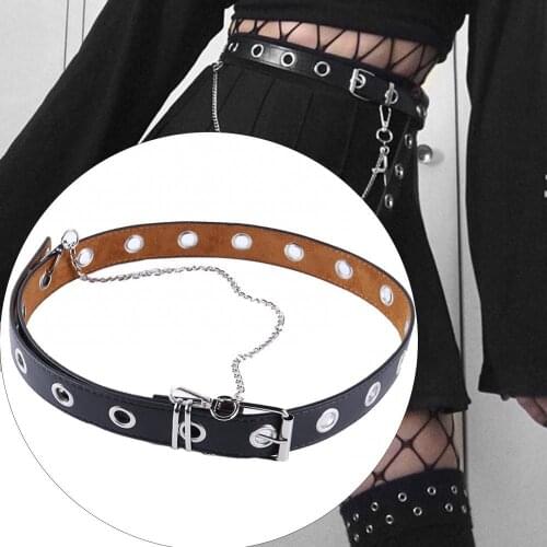 Women Belts Fashion Faux Leather Waistband Punk Style Metal Buckle Belt Accessories Fashion Casual Accessories