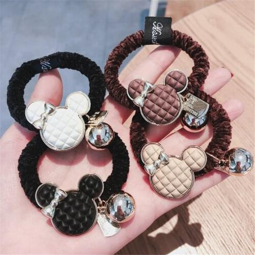 Women Scrunchies Elastic Hair Ties Bands Adult Cartoon Bear Fashion Girl Korean Mujer Accessories Hyuna Wholesale