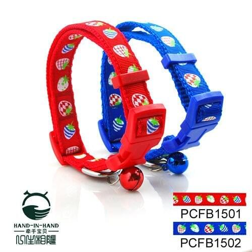 10sets 90Pcs/Lot 2 Colors Classic Pet Dog Strawberries Print Collar Buckle Style 1.5cm PCFB1501