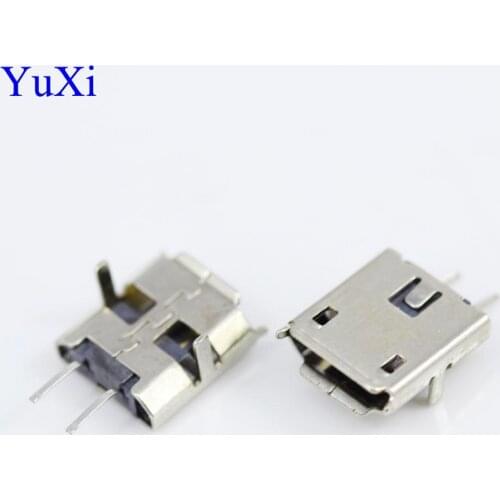100pcs 2-pin mini MICRO USB 2 Pin Jack Interface Connector socket SMD SMT pcb dock Plugs DIY parts 2P female plug Mike 2PIN port