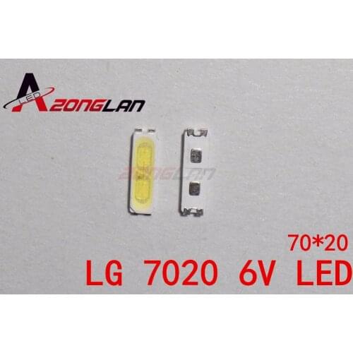 100PCS For LG LED LCD Backlight TV Application LED Backlight 1W 6V 7020 Cool white LED LCD TV Backlight TV Application BB72DLED