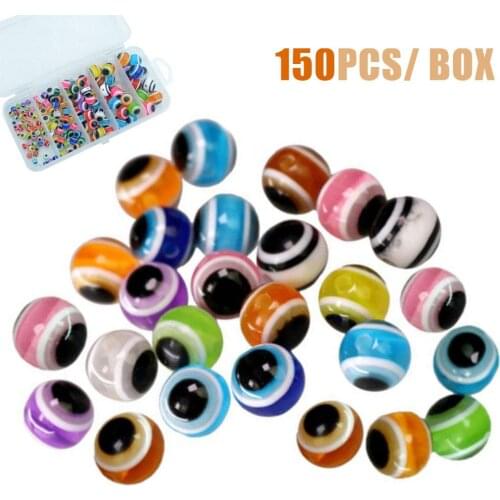 150PCS 4-12mm Fisheye Bead Anti-collision Beans Mixed Color Fishing Beads Bulk Kit Beads Fishing Rigs