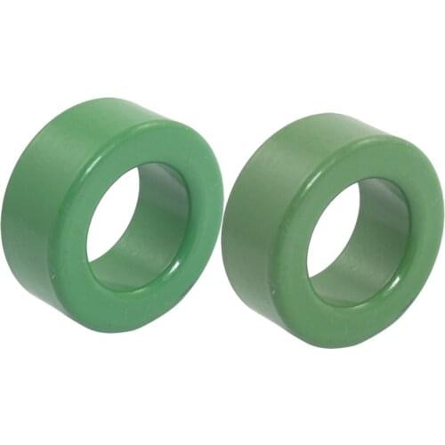 2 Pieces Green Iron Toroid Ferrite Core 1.2" x 0.7" x 0.5"