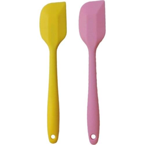 2pcs/Set Flexible Heat Resistant Silicone Spatulas Flipping Serving Non-stick Silcone DIY Baking Pastry Spoon Kitchen Cake Tools