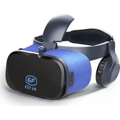 FIIT VR 6F Virtual Reality VR 3D Glasses Cardboard with Headset Stereo Box For iOS Android Smartphone 4.7-6.0 Inch