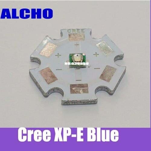 5PCS Cree XPE XLamp XP-E Blue 470-475NM 1W 3W LED Light Emitter w/20mm Star base