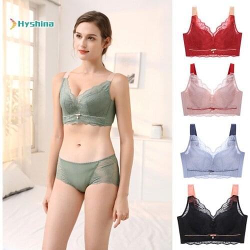 No Steel Ring Bra Small Chest Gathered Underwear Womens Pair of Milk on Tumei Bra Lace Adjustment Bra