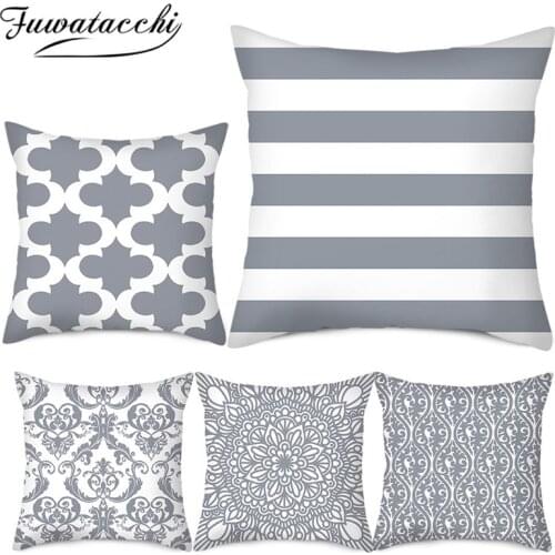 Fuwatacchi Geometric Pattern Pillow Case Stripped Printed Cushion Cover New For Home Car Chair Sofa Decorative Throw Pillowcases