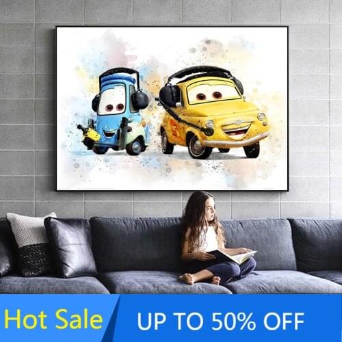 Disney Pixar Cars Canvas Painting Wall Art Anime Cartoon Posters and Prints Picture for Living Room Decor Home Decoration
