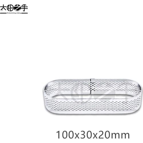100x30x20mm Oval Perforated Tart Ring 304 Stainless Steel Tart Ring Tartlet Mold Make Oval Fruit Pie Egg Tart