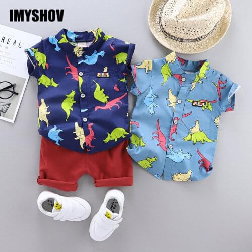 Toddler Baby Boy Clothes Set Boys Clothing Outfits Dinosaur Korean Little Kids Outfit Infant Children Costume Suit For 0-4 Years