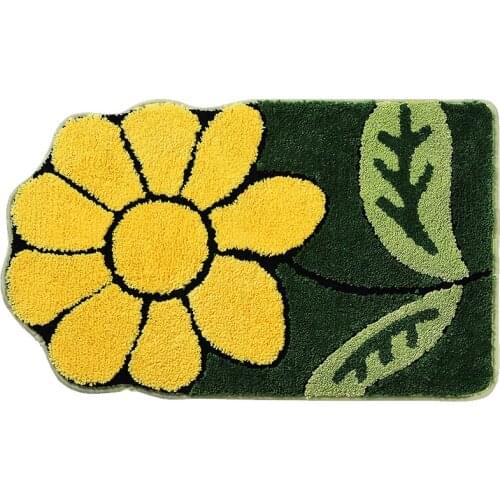 Newest Sunflower Bedroom Kitchen Living Room Floor Mat Microfiber Bathroom Door Non-Slip Bath Mat Toilet Floor Mat In The Room