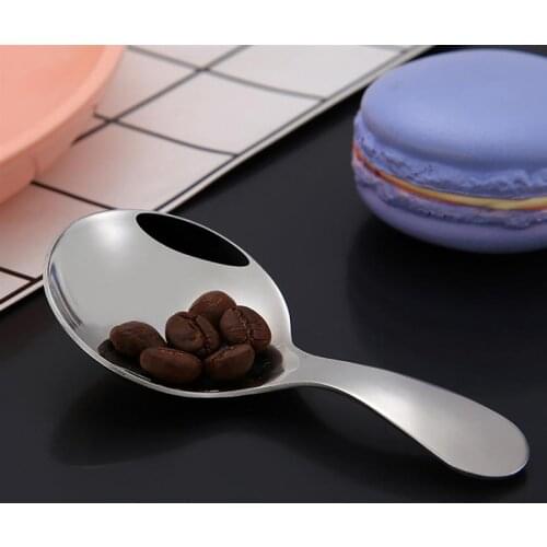 Cute Stainless Steel Spoon Short Handle Sugar Salt Spice Spoon Condiment Tea Coffee Scoop Small Kids Spoon Kitchen Tools