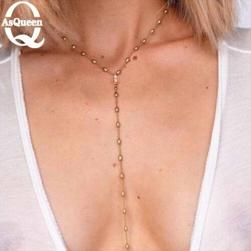 Fashion Jewelry Gold Silver Sexy Chains Pendant Necklaces Women Beads Chokers Necklaces Girl Accessories