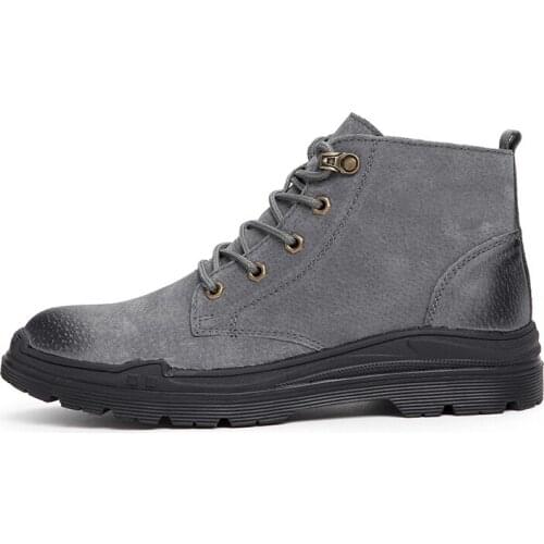 Men Outdoor Boots 2021 Winter Boots Casual Snow Boots Men Brand Ankle Botas Trend Leather Lace-up Shoes Warm Boots