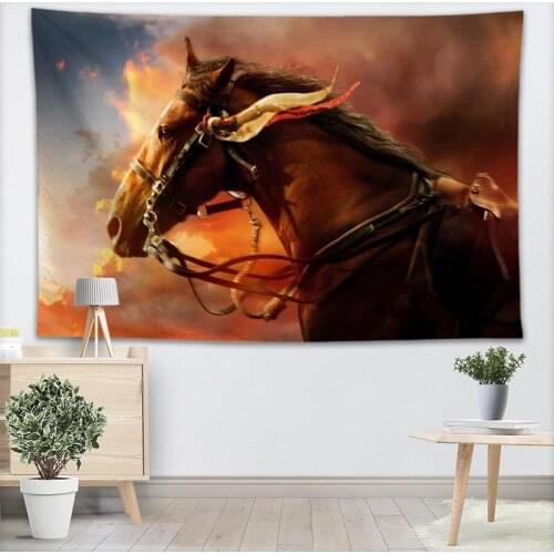 Custom horse Wall Hanging Tapestry Sheets Home Decorative Tapestries Beach Towel Blanket Cloth Wall Tapestry