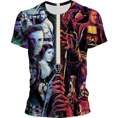 New Disney Funny Star Wars T Shirt Men Women Children 3D Printed T-shirt Boy Girl Kids Summer Fashion Streetwear Cool Tops Tee