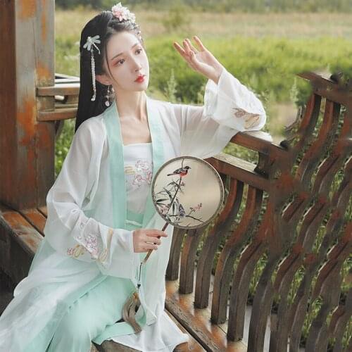 New Traditional Chinese Dance Costumes Hanfu Dress Women Ancient Han Song Dynasty Princess Dress Hanfu Festival Outfit SL3368