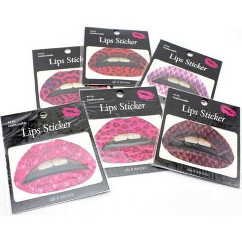 New Temporary Lip Tattoo Sticker Art Transfers Lady Party Fancy Dress Up Beauty