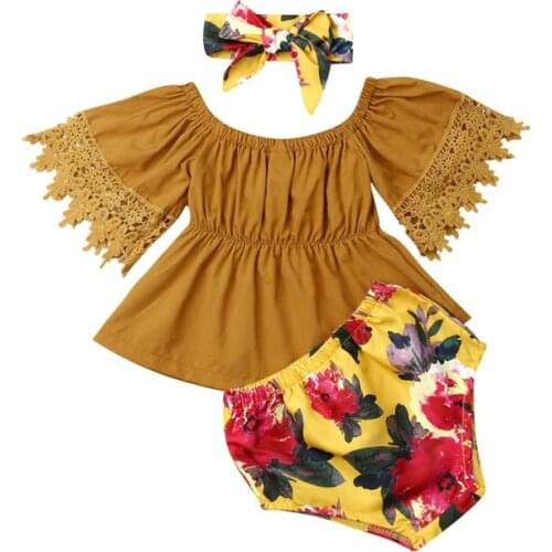 Toddler Girl Clothes Cute Princess Infant Baby Girl Tops Short Sleeve Two Piece Set Top And Pants Outfit Set Clothes Summer