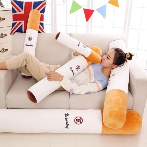 30-110cm Creative Smoking Cylindrical Sleeping Cushion Cigarette Pillow Smulation Plush Toys Fashion Boyfriend Birthday Gift