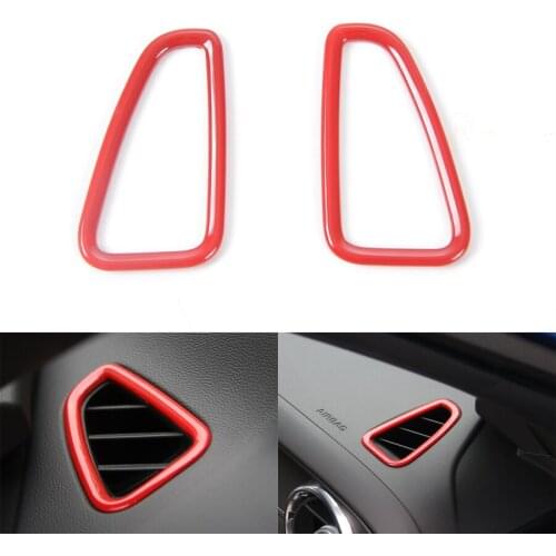 Fit For Chevrolet Camaro 2017+ Auto Car Interior Dashboard Upper Air Vent Outlet Frame Trim Circle Styling Sticker