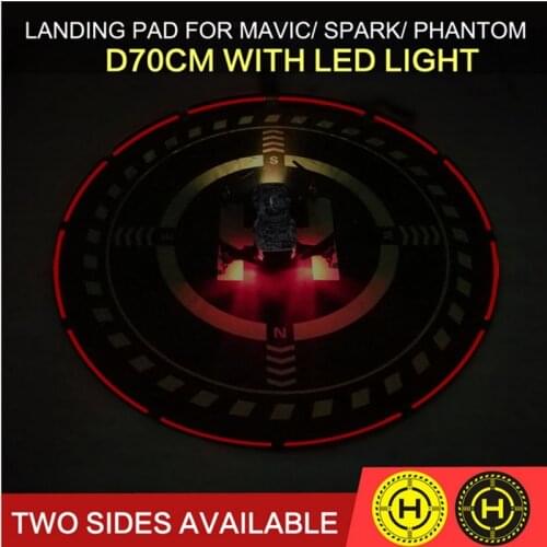 Foldable Helipad Landing Field With LED Light D70cm Landing Pad for DJI MAVIC Mini AIR 2 Mavic 2 Pro Spark Phantom 3 4 PRO V2.0