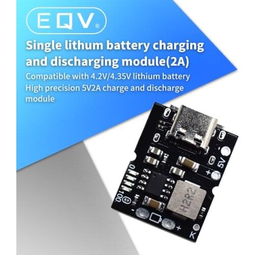 Type-C USB 5V 2A Boost Converter Step-Up Power Module Lithium Battery Charging Protection Board LED Display USB For DIY Charger