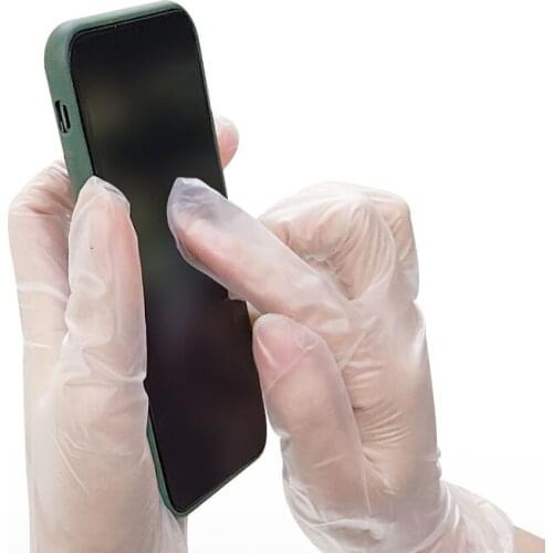 Custom Logo Food Grade Household Cleaning Housework PVC Transparent Work Gloves