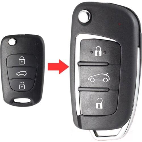 3 Buttons Replacement Modified Flip Folding Remote Key Shell Case For Hyundai IX30 IX35 Sonata Tucson Fob Key Cover(New Style)