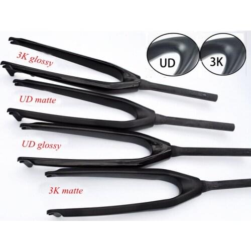 SPOMANN Carbon MTB Taper Pipe Cycling Bicycle Fork 26 /27.5 / 29ER Full Carbon Fiber Mountain Bike Fork Tenedor Bicicleta Parts