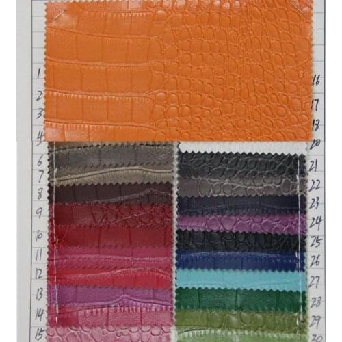 Bright surface crocodile pattern PVC leather oil leather crocodile leather fabric wholesale
