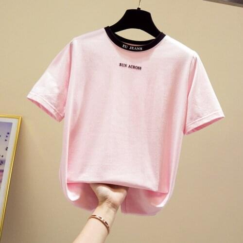 2021 Summer new style O-neck short-sleeved letter clothing ladies T-shirt Harajuku graphic clothing ladies top