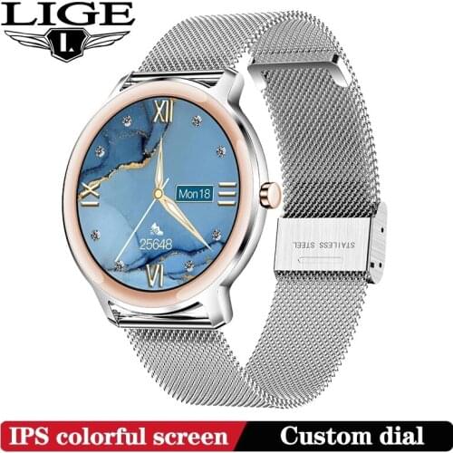 LIGE LadiesWoman Smart Watch Women Sports Waterproof Fitness Tracker Heart Rate Blood Pressure Monitor For Xiaomi Huawei Phones