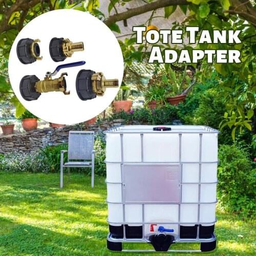 1pc IBC Tank Adapter S60X6 To Brass Tap 3/4" Replacement Valve Fitting Parts For Home Garden Water Connectors