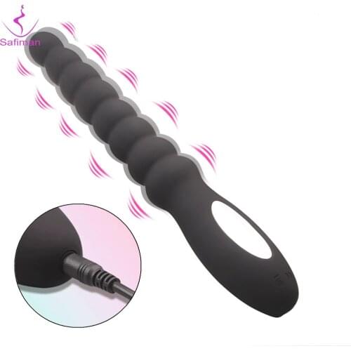 10 Speed Anal Vibrator Anal Beads Prostate Massage Dual Motor Butt Plug Stimulator USB Charge Vibrators Sex Toys For Men Women