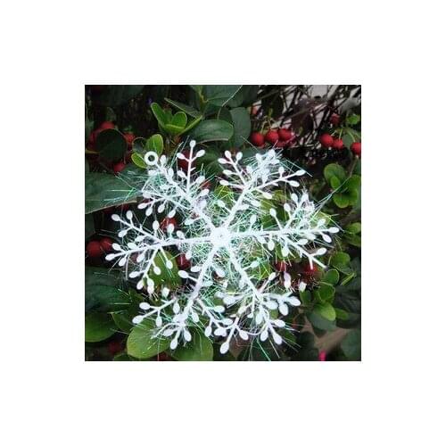 30 Pieces/Lot White Snowflake Ornaments Christmas Holiday Festival Party Home Decor Free Shipping