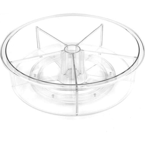 360 Rotation Cabinet Organizer Storage Spice Drink Cosmetic Storage Rack PET Turntable Storage Container for Kitchen Cabinet
