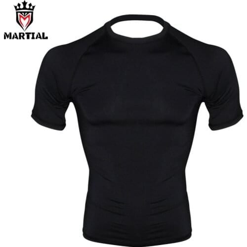 Martial :New Arrival blank men bjj compression shirt jiu jitsu t- shirt men boxing MMA rashguard bjj jersey