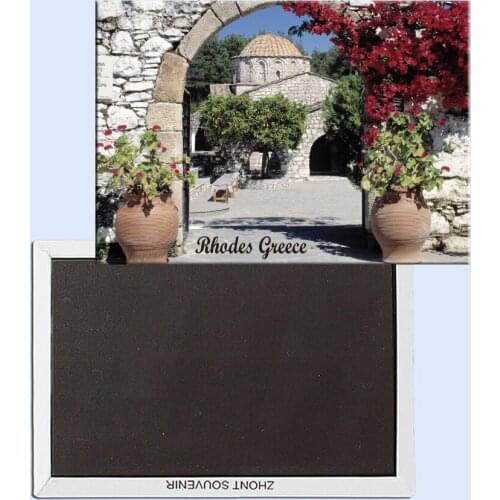 Travel Refrigerator Magnets 78*54mm,Moni Thari, Rhodes, Greece Travel Rigid Fridge Magnets 24960