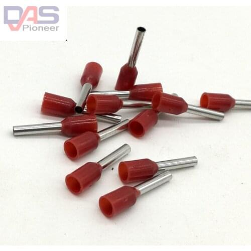 EVN1508 EVN1510 European Terminals Nylon Insulated Cord End Terminals Copper Nuts Pin Tubing Terminal connector 16AWG 1.5mm2