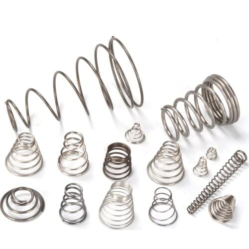 FINEWE 2pcs/lot Large Conical Spring Tower Pagoda Spring Wire Small Contact Compression Battery Spring