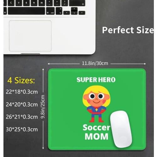Soccer Mom Super Hero Mouse Pad DIY Print Cushion Mother Mom Scoccer Youth Sports Team Team Play Children